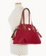 Dooney Pebble Grain Domed Satchel Wine ID-U6ZD8jQB