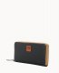 Dooney Pebble Grain Large Zip Around Wristlet Black ID-OZCVuhiA