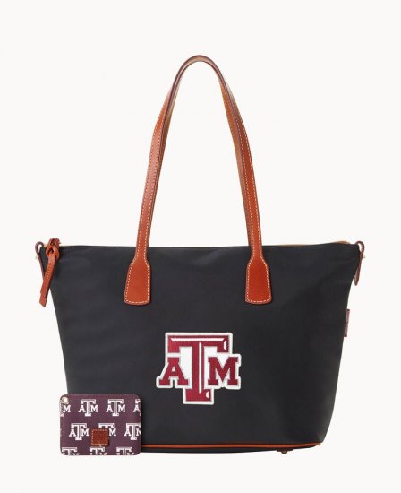 Dooney Collegiate Texas Achr(38)M Top Zip Tote TEXAS A&M ID-CEycZQR2 - Click Image to Close