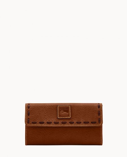 Dooney Florentine Continental Clutch Chestnut ID-ZDTEtRnW - Click Image to Close