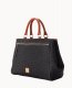 Dooney Ostrich Zip Satchel Black ID-g7G2Ml4p