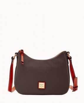 Dooney Pebble Grain Small Kiley Crossbody Brown Tmoro ID-jDmENsHF