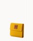 Dooney Pebble Grain Small Flap Credit Card Wallet Mustard ID-g8yvjK2f