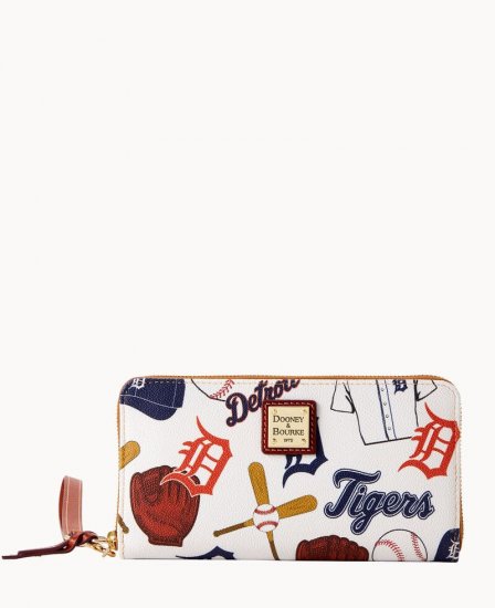 Dooney MLB Tigers Large Zip Around Wristlet TIGERS ID-SISoyyRu - Click Image to Close