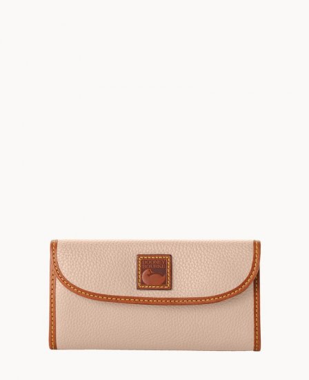 Dooney Pebble Grain Continental Clutch Blush ID-kgl0BYzy - Click Image to Close