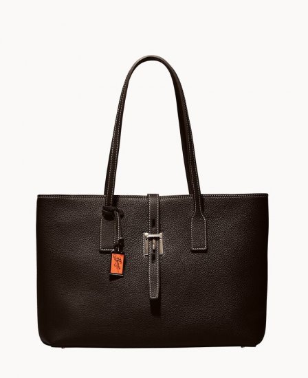 Dooney Henrys Zip Top Tote Brown Tmoro ID-LAvcFlmH - Click Image to Close