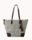 Dooney Houndstooth Career Tote Green ID-bHLKmWdm