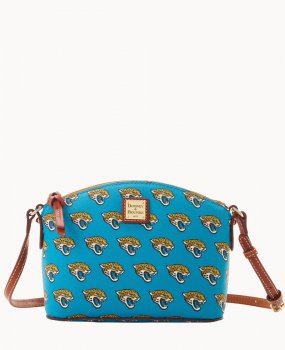 Dooney NFL Jaguars Suki Crossbody Med Wristlet JAGUARS ID-W5mDZfM4