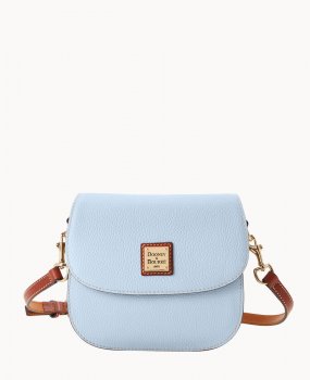 Dooney Pebble Grain Saddle Bag Glacier Blue ID-QJ6hmzLu