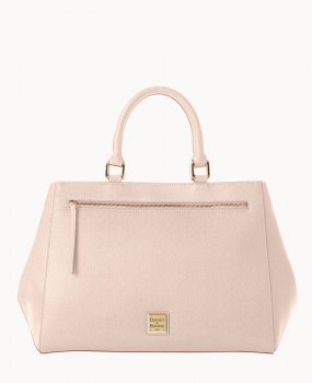 Dooney Saffiano Zip Satchel Blush ID-bekrh6F6