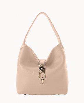 Dooney Pebble Grain Small Logo Lock Sac Blush ID-mpX3oa8M