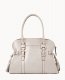 Dooney Florentine Domed Buckle Satchel Ecru ID-zuHpYIPG