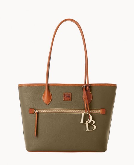 Dooney Pebble Grain Tote Olive ID-3akcNZrH - Click Image to Close