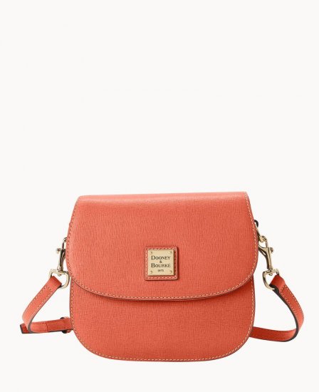 Dooney Saffiano Saddle Bag Coral ID-wEbVEwvW - Click Image to Close