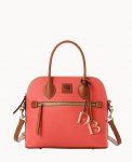 Dooney Pebble Grain Domed Satchel Geranium ID-TrxFjDrD