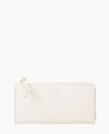 Dooney Henrys Zip Clutch White ID-DoJQ1MUZ