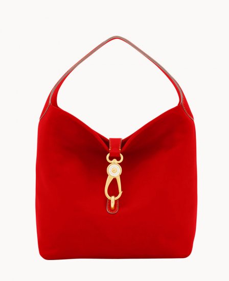 Dooney Florentine Logo Lock Shoulder Bag Red ID-knbWwE0y - Click Image to Close