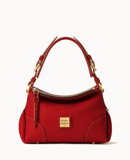 Dooney Florentine Hobo 26 Red ID-zqf9L5sE - Click Image to Close