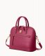 Dooney Saffiano Domed Zip Satchel Cranberry ID-OakS7ZRt