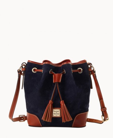 Dooney Suede Crossbody Drawstring Navy ID-aQWjXblN - Click Image to Close