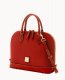 Dooney Pebble Grain Zip Zip Satchel Terracotta ID-MhUJetl4