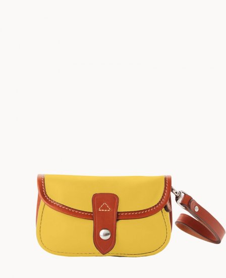 Dooney Oncour Elba Flap Wristlet Melon ID-fS4uvuNE - Click Image to Close