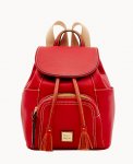 Dooney Pebble Grain Medium Murphy Backpack Red ID-7fHuRedE