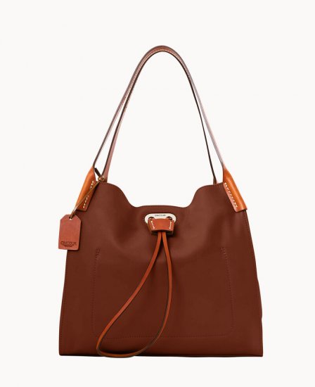 Dooney Oncour Elba Small Full Up Two Burnt Orange ID-OyJs2TCM - Click Image to Close