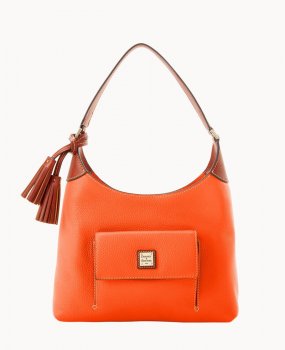 Dooney Pebble Grain Small Hobo Clementine ID-L8eXysiP