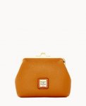 Dooney Pebble Grain Large Framed Purse Caramel ID-3t2teAxA