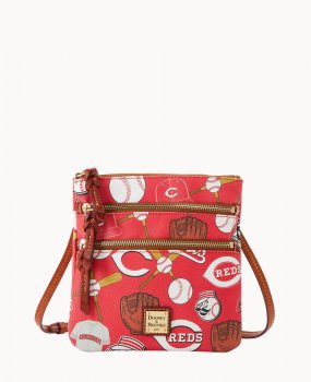 Dooney MLB Reds N S Triple Zip Crossbody Reds ID-lLxsQ2Fi