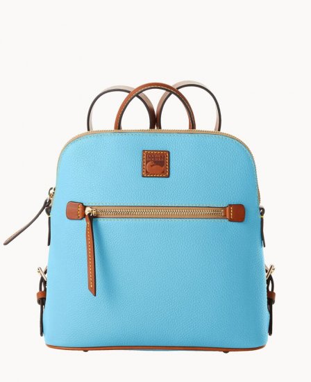 Dooney Pebble Grain Backpack Sky Blue ID-ANW7uxVV - Click Image to Close