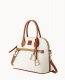 Dooney Pebble Grain Domed Satchel White ID-PbvmZlyI