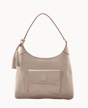 Dooney Florentine Small Hobo Light Taupe ID-m1KKXHiv