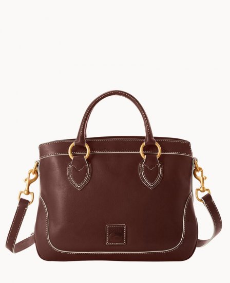 Dooney Florentine Short Handle Shopper Chestnut ID-mrYQQqTi - Click Image to Close