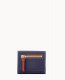 Dooney Pebble Grain Small Flap Credit Card Wallet Midnight Blue ID-PDknlEyb