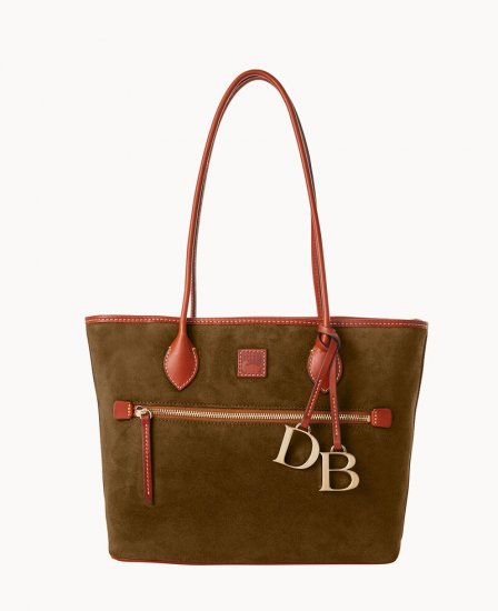 Dooney Suede Tote Olive ID-XmXJyNV6 - Click Image to Close