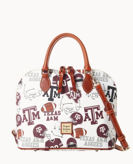 Dooney Collegiate Texas Achr(38)M Zip Zip Satchel Texas A&M ID-6PkiLFyJ - Click Image to Close