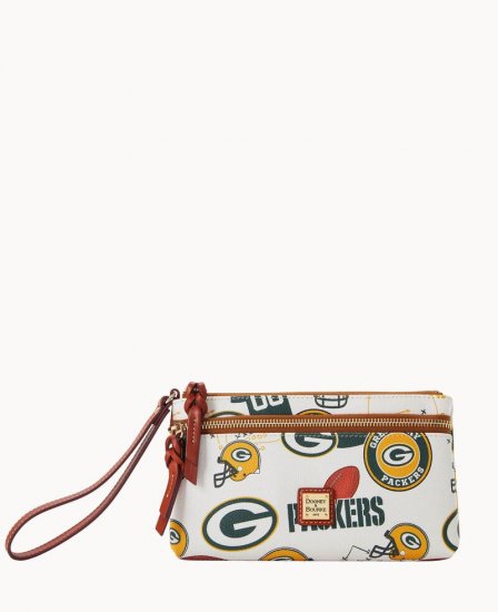 Dooney NFL Packers Double Zip Wristlet Green Bay Packers ID-2ZAYWsG0 - Click Image to Close