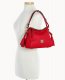 Dooney Pebble Grain Tassel Shoulder Bag Red ID-LnKdlTCX