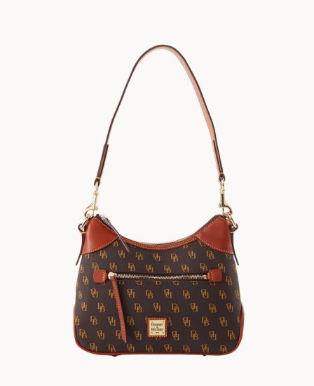 Dooney Gretta Small Hobo Brown Tmoro ID-SV6oWCWz - Click Image to Close