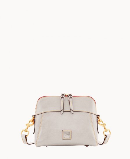 Dooney Florentine Cameron Crossbody Ecru ID-Z3CEXBEM - Click Image to Close