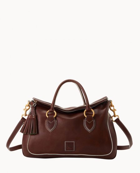 Dooney Florentine Large Satchel Chestnut ID-V9hOJDI6 - Click Image to Close