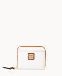 Dooney Pebble Grain Small Zip Around White ID-GHr0tPmx