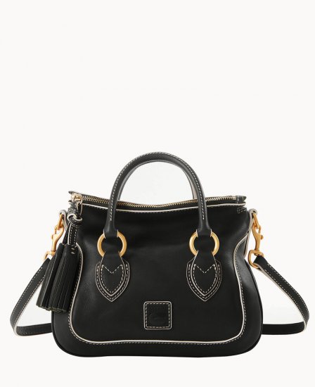 Dooney Florentine Small Satchel Black ID-DVuRvFmu - Click Image to Close