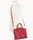 Dooney Pebble Grain Domed Satchel Wine ID-etnYCmto