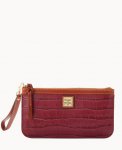 Dooney Oakdale Clutch Wristlet Wine ID-yjs3Hxbm