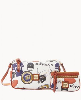 Dooney NFL Ravens Lexi Crossbody Sm Coin Case RAVENS ID-cNqEEDhG