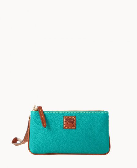 Dooney Pebble Grain Medium Wristlet Spearmint ID-LjTrYJMO - Click Image to Close