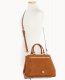 Dooney Ostrich Zip Satchel Caramel ID-OZy2RW5A